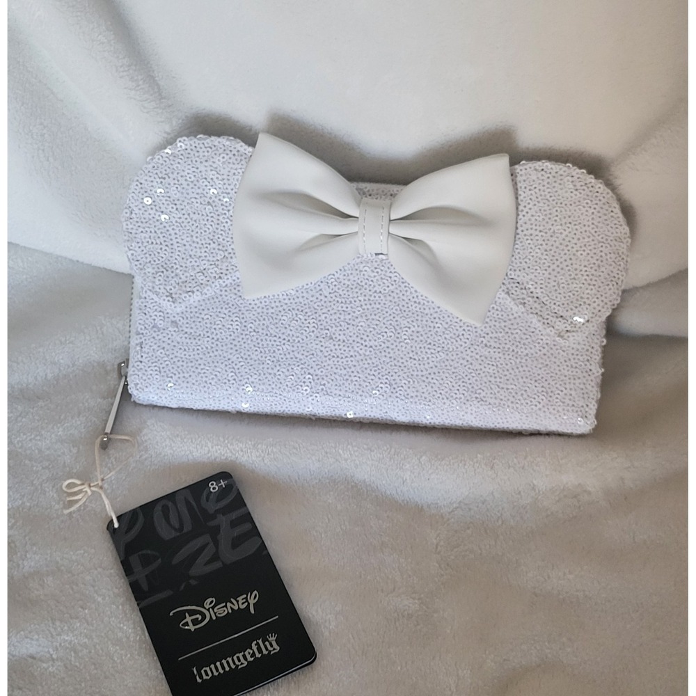 Loungefly Disney Wedding Minnie sequin wallet wristlet - Picture 2 of 13